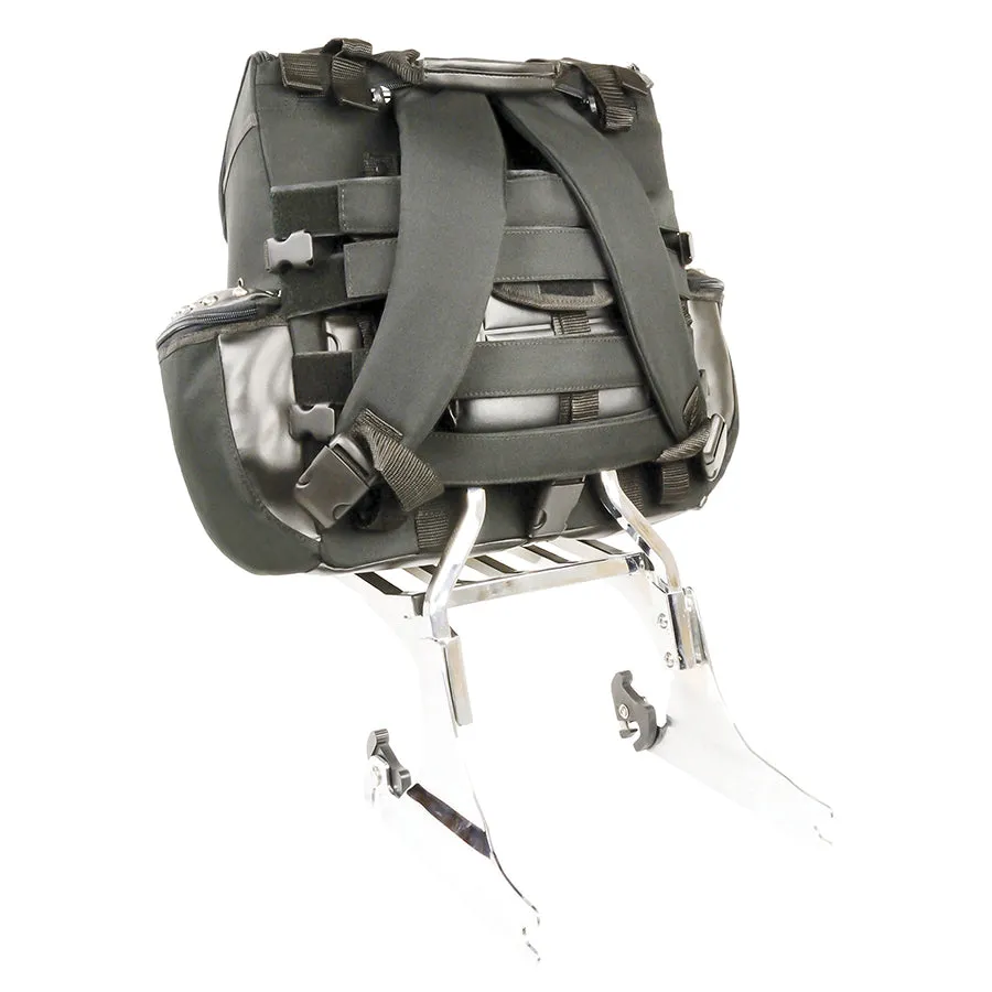 Medium Textile Two Piece Studded Touring Sissy Bar Bag