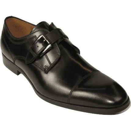 Men's Shoes Steve Madden Soft Leather upper Buckle Strap Covet Black