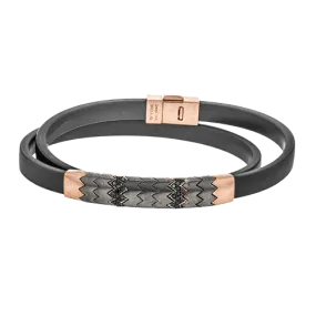 Men's Titanium Bracelet In 14k Gold With Diamonds