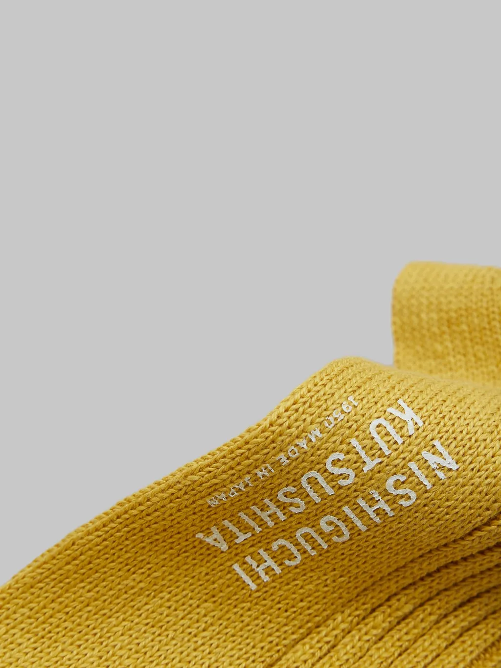 Nishiguchi Kutsushita Linen Ribbed Socks Yellow