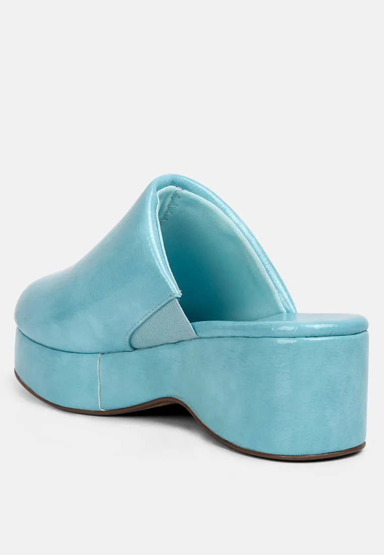 Olori Solid Platform Slip On Mules By Ruw