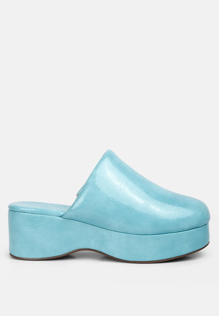 Olori Solid Platform Slip On Mules By Ruw