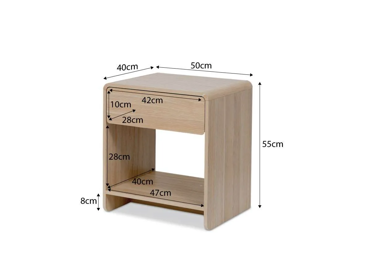 Owen Bedside Table - Natural