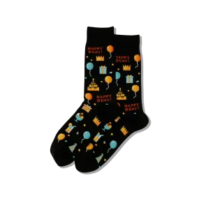 "Happy Birthday" Cotton Crew Socks by Hot Sox