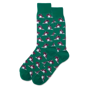 "Holiday Dogs" Cotton Crew Socks by Hot Sox - Large