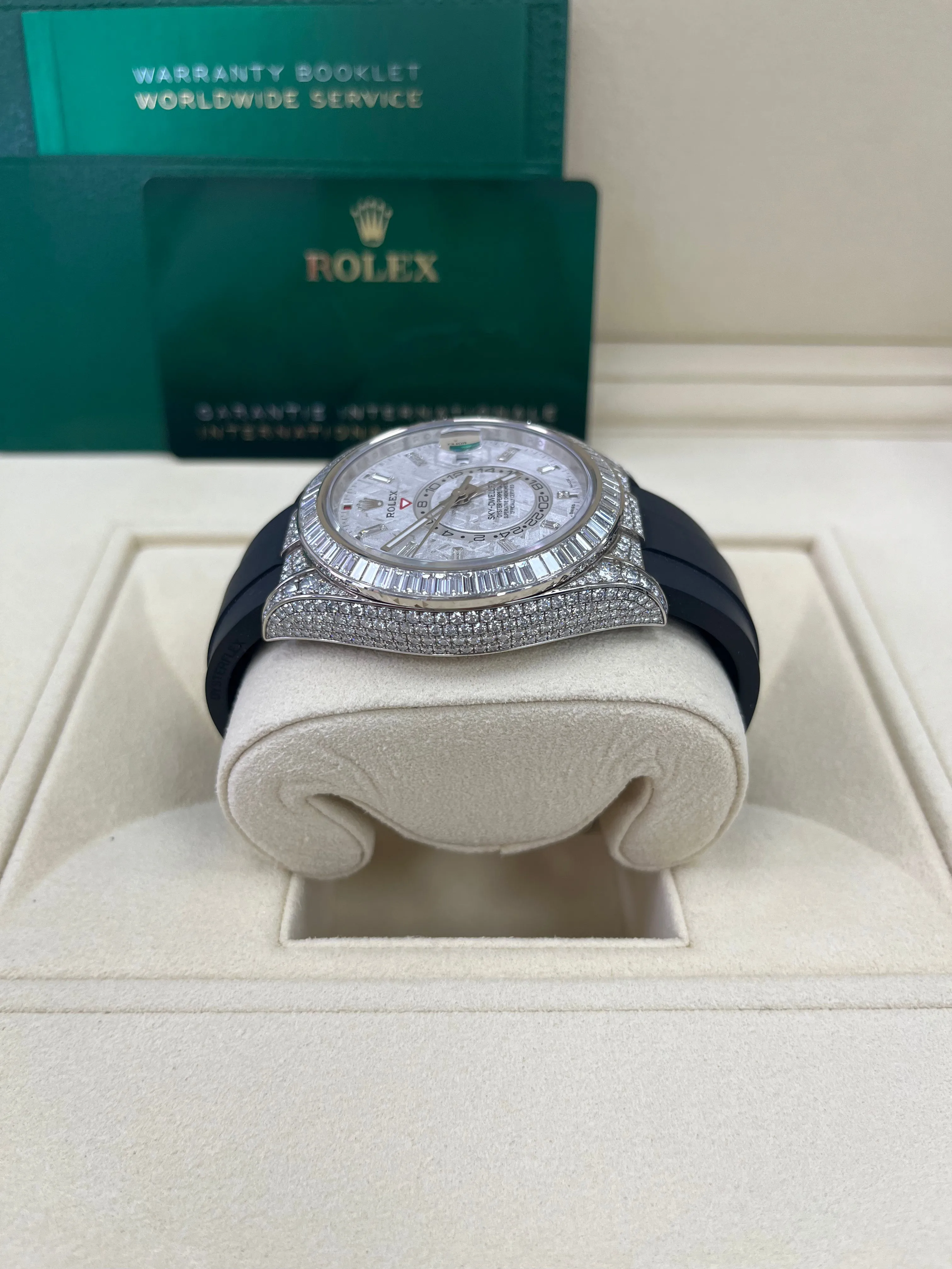 Rolex Sky-Dweller Meteorite Diamonds Baguette Dial Factory Diamonds (Reference # 326259tbr)