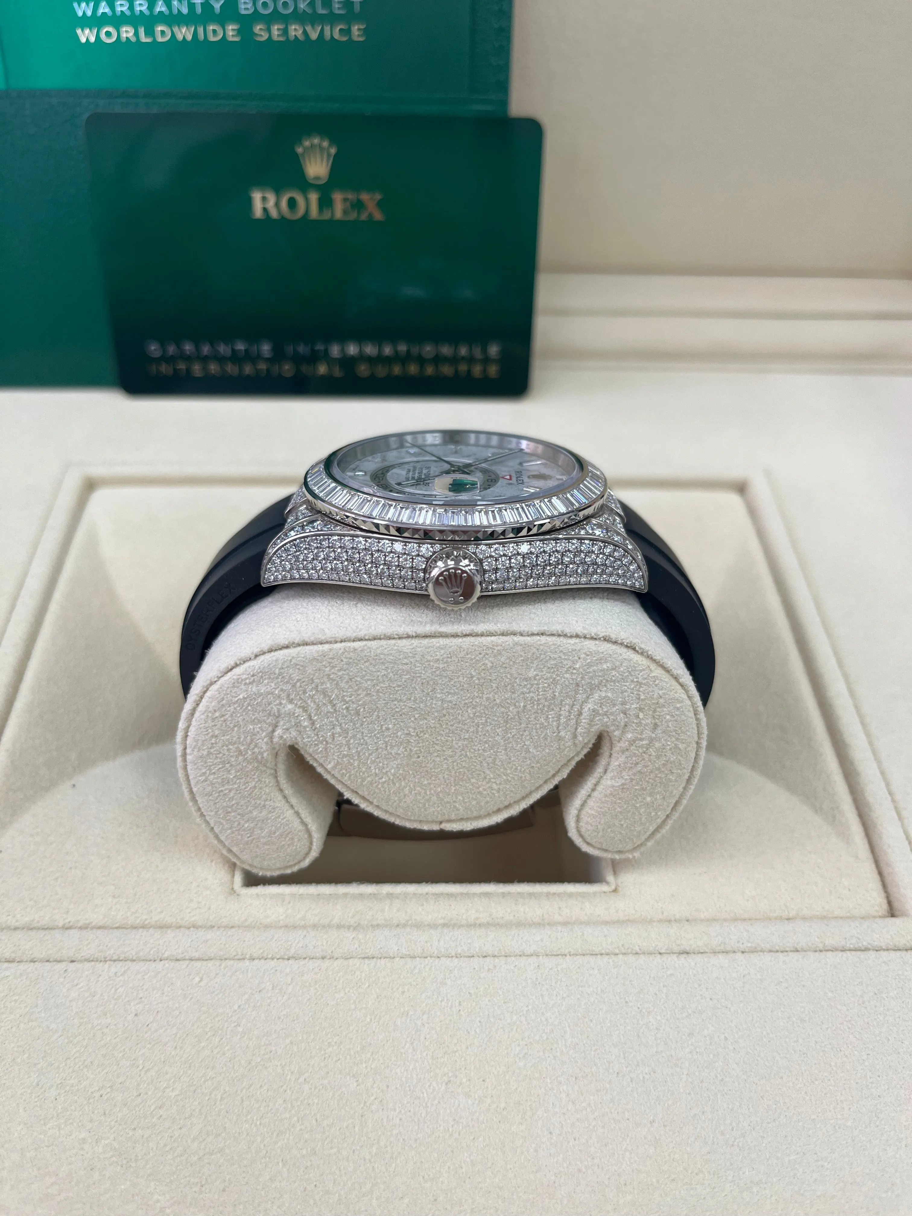 Rolex Sky-Dweller Meteorite Diamonds Baguette Dial Factory Diamonds (Reference # 326259tbr)