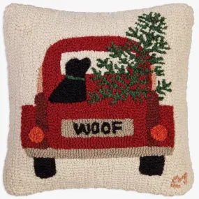 Truck Tree Lab Pillow