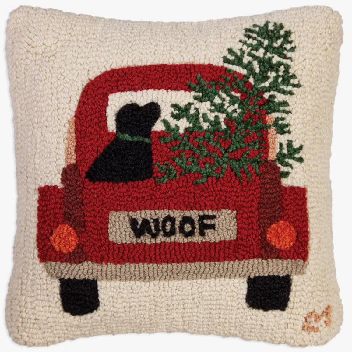 Truck Tree Lab Pillow